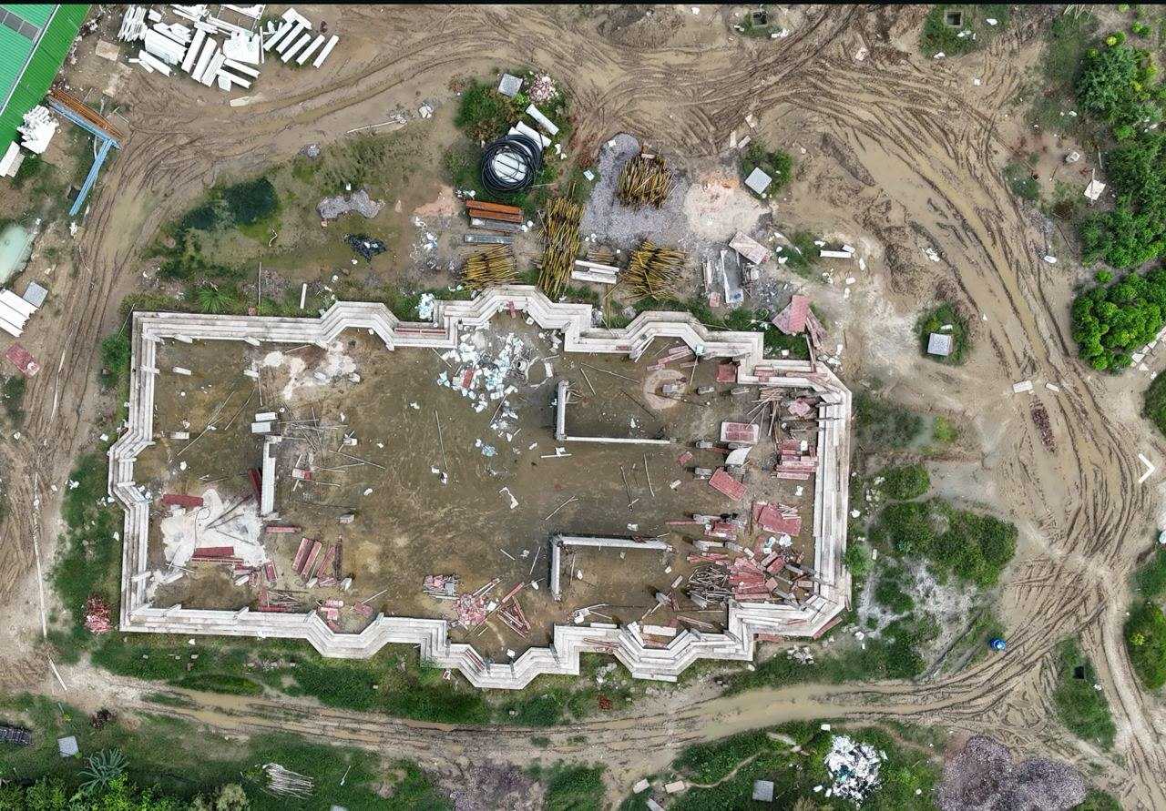 The temple foundation from above