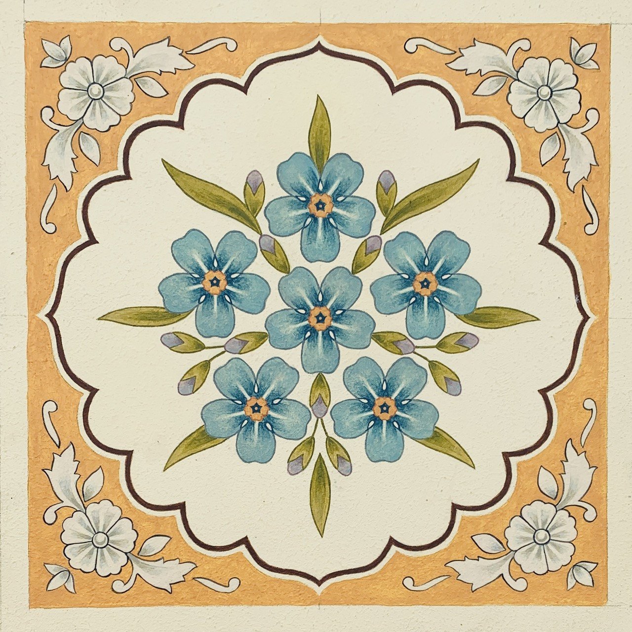 Painting: forget-me-nots
