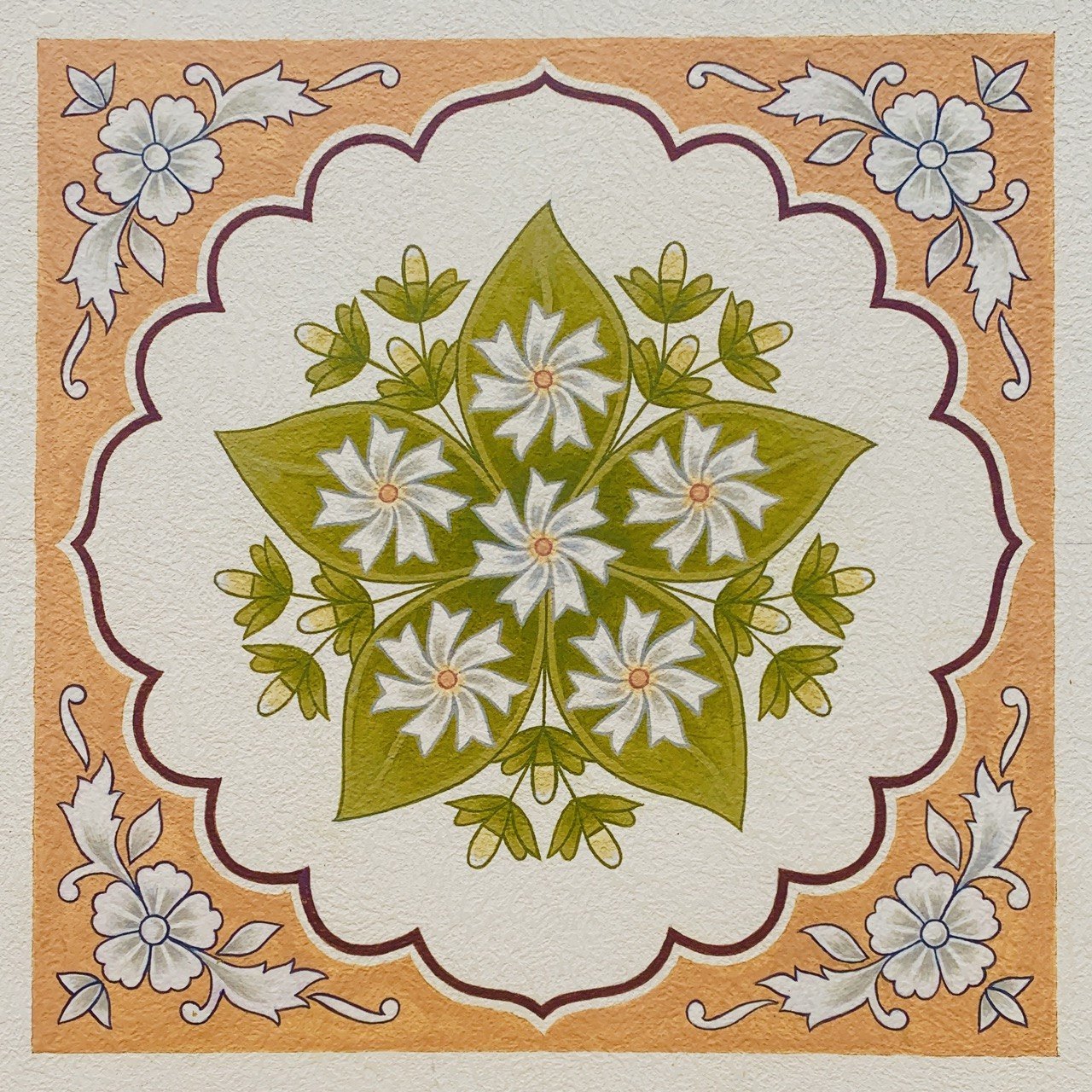 Painting: white flowers