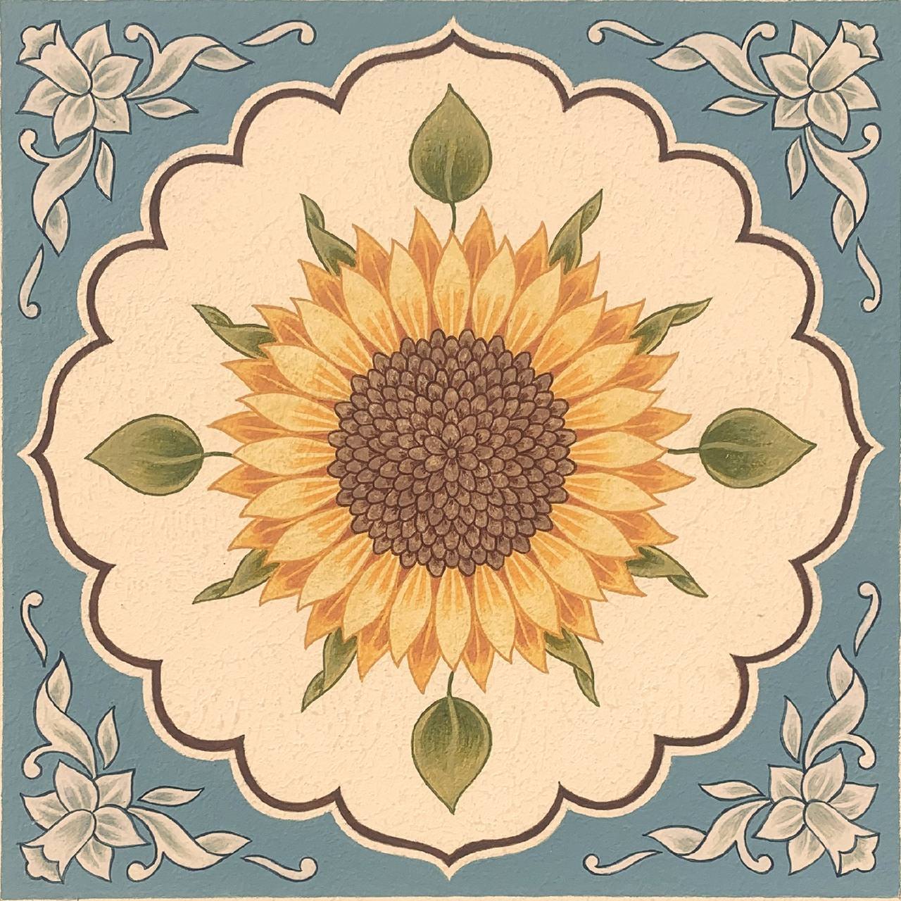 Painting: a sunflower